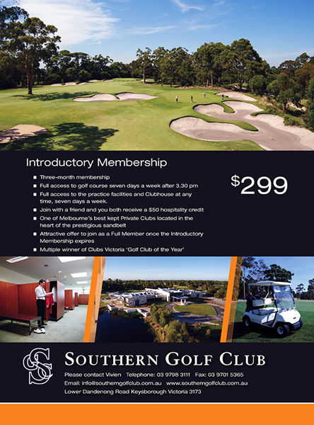 Southern Golf Club: Magazine advertisment