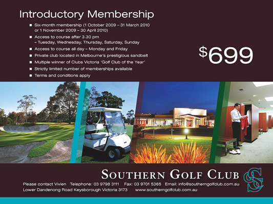 Southern Golf Club: Press advertisement