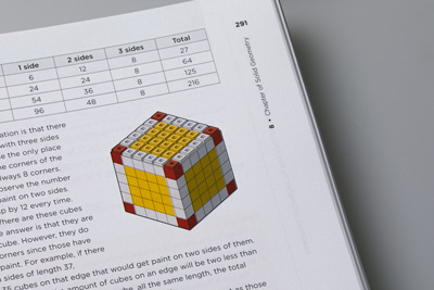 Photo of page showing a Montessori product illustrated with an isometric drawing.