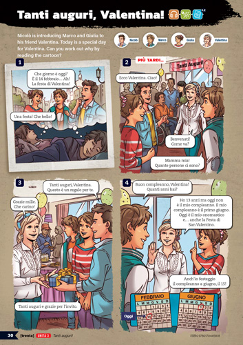 Parliamo italiano insieme Level 1 Student Book 2nd edition, page 30.