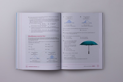 Image of a page spread from Mathematics Methods Unit 2, showing the design of a Miscellaneous exercise box.